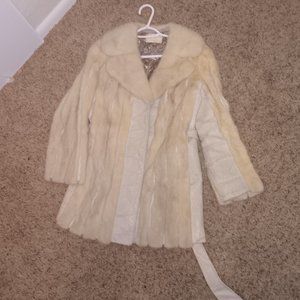 Ben Spector furrier Azurene emba natural blue grey mink fur coat jacket $3k NEW!